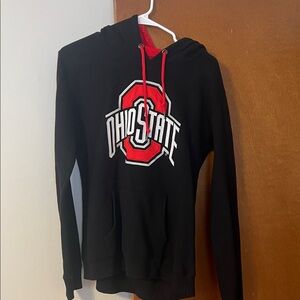Ohio State Black Hoodie with Red Accents